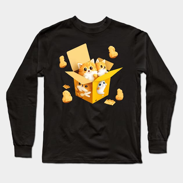 Kitten Nuggets food Long Sleeve T-Shirt by PrintLab